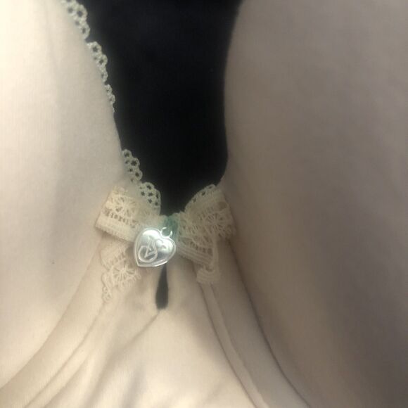 Victoria Secret Bra 32D Nude Demi Buste Double Underwire Lace Trim Cup & Straps - Picture 5 of 5